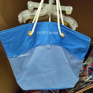 Estee Lauder Blue Mesh Tote Bag